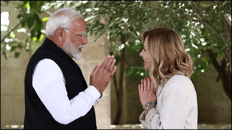 PM Modi Meets Italy’s Giorgia Meloni at G7 Summit; Their Candid Moment Goes Viral