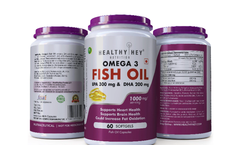 Omega 3 Fish Oil Capsules And Coffee Beans For Weight Loss