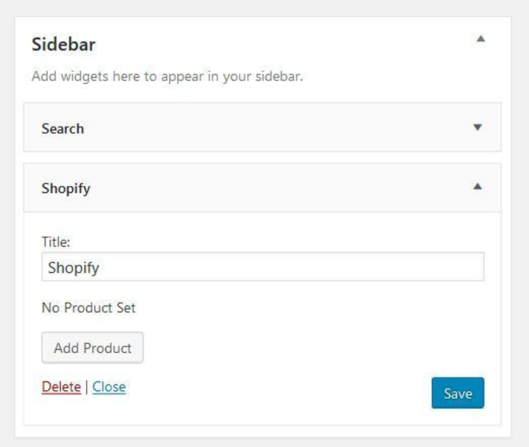 Adding Product on Widgets