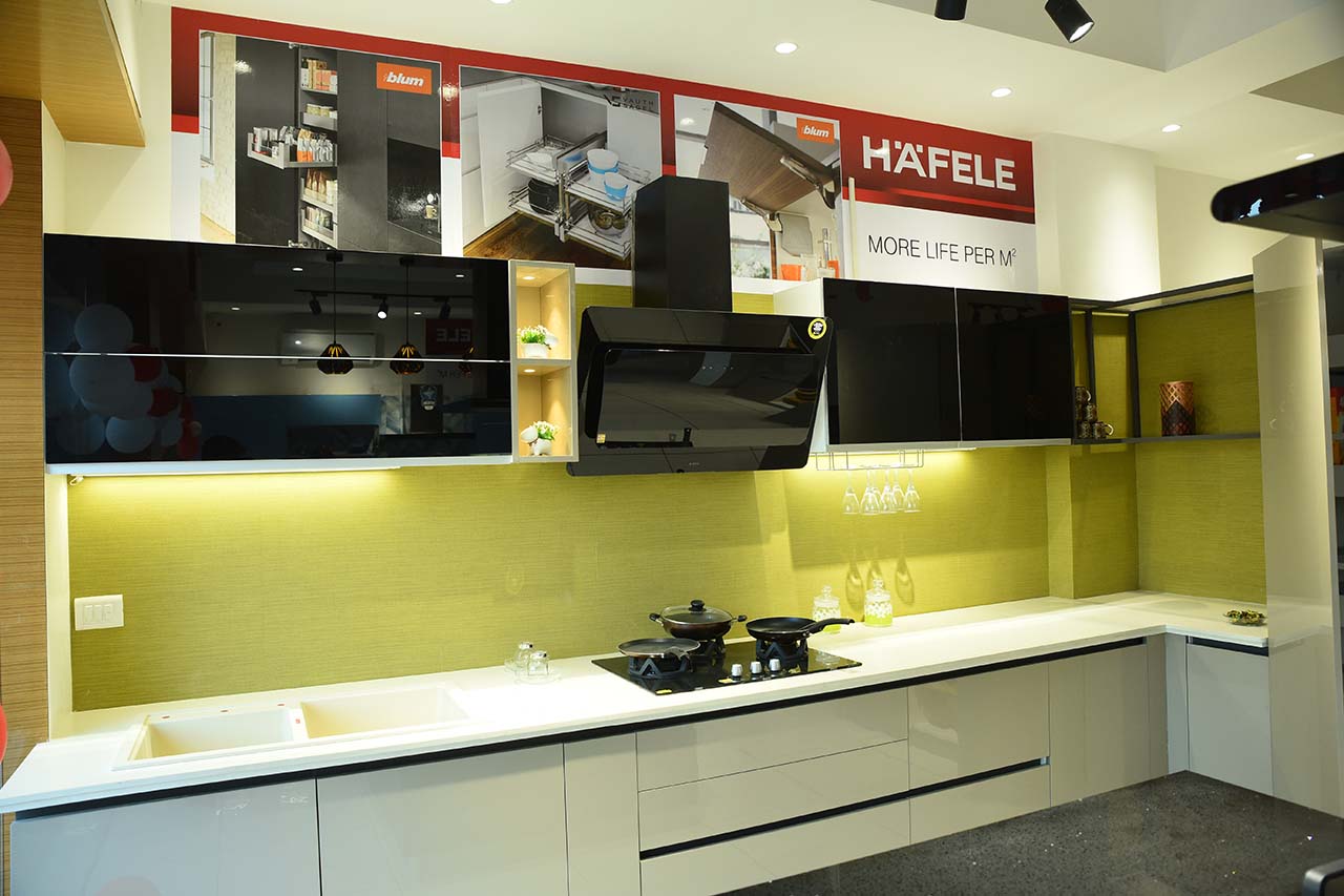 Yellow Green Modular Kitchen - Coronet Kitchen