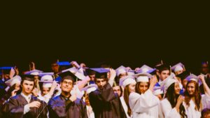 students graduating from college