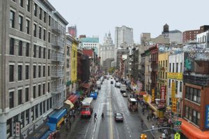 A street in Manhattan.