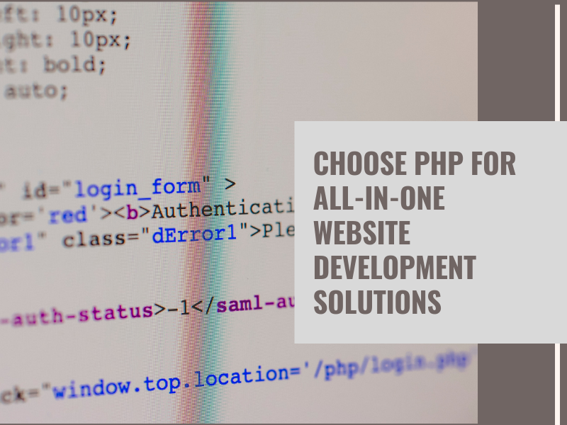 Choose PHP For All-In-One Website Development Solutions