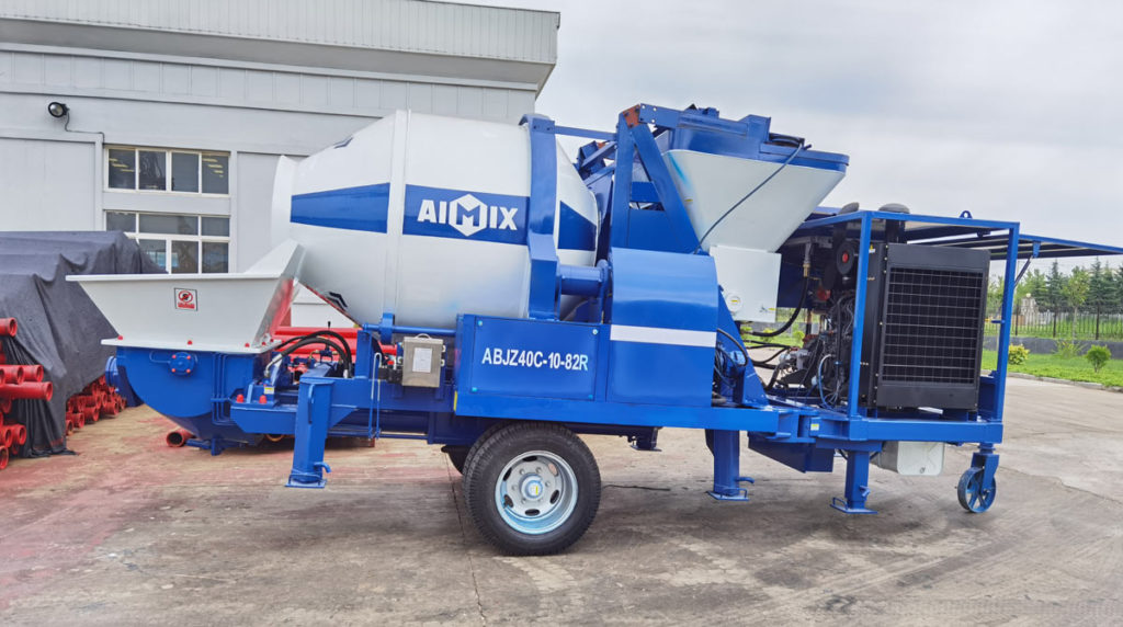 ABJZ40C Diesel Concrete Mixer Pump Was Sent to Jamaica