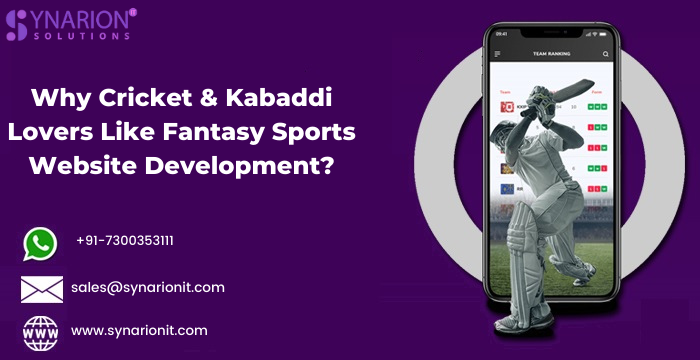 Why Cricket Kabaddi Lovers Like Fantasy Sports Website Development?