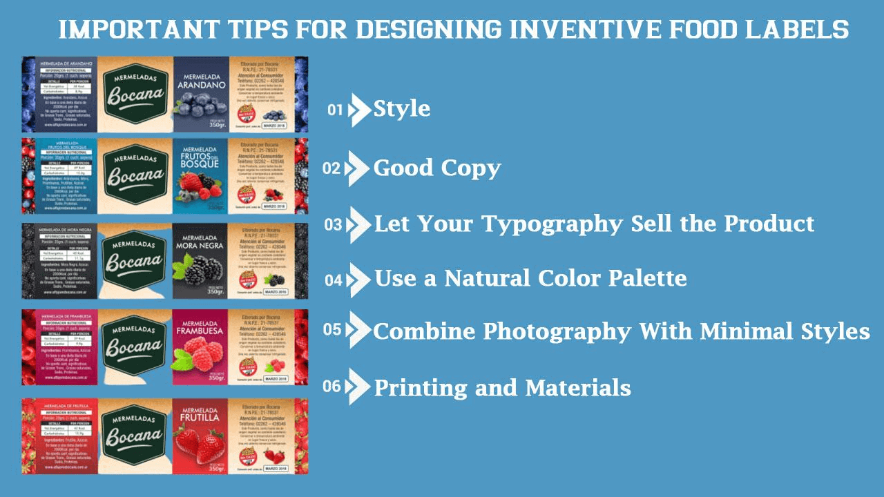 Important tips for designing inventive food labels